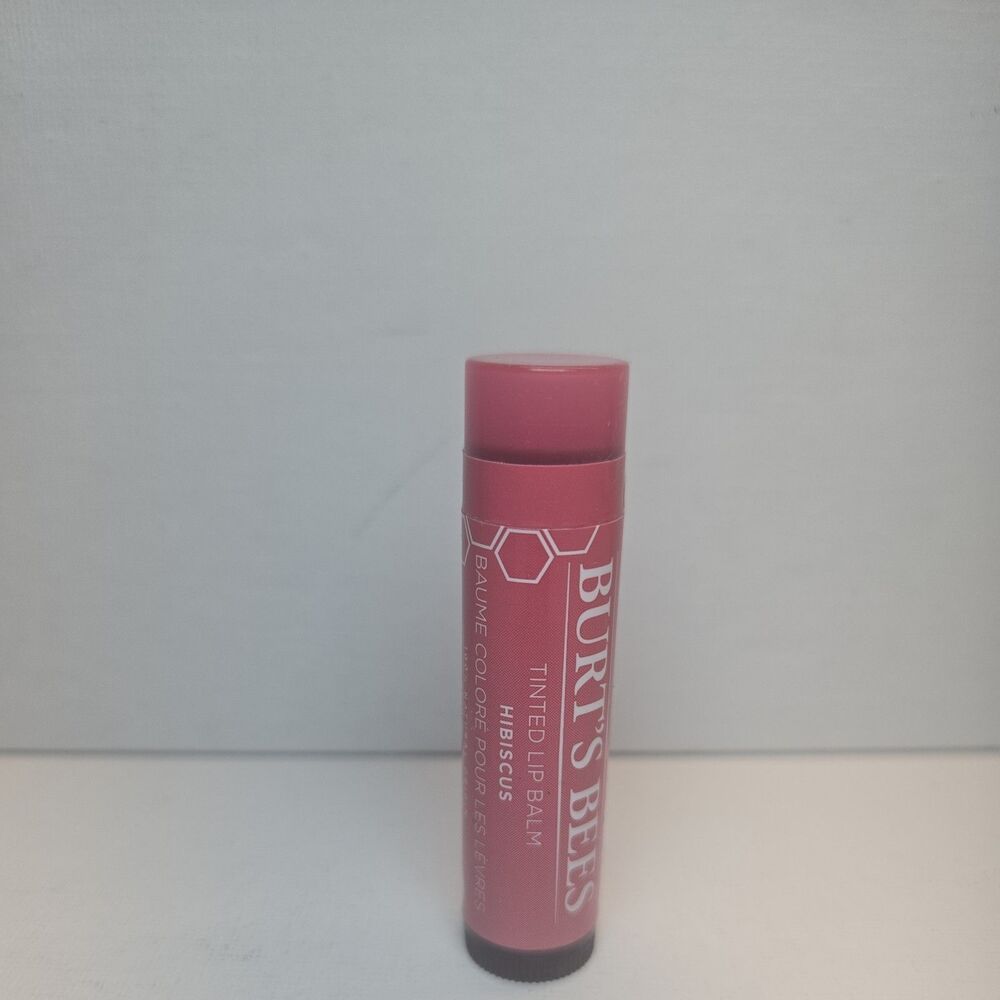 Burt's Bees-Tinted-Lip Balm-HIBISCUS-0.15 0Z.-NEW/SEALED/NO BOX! made w/beeswax